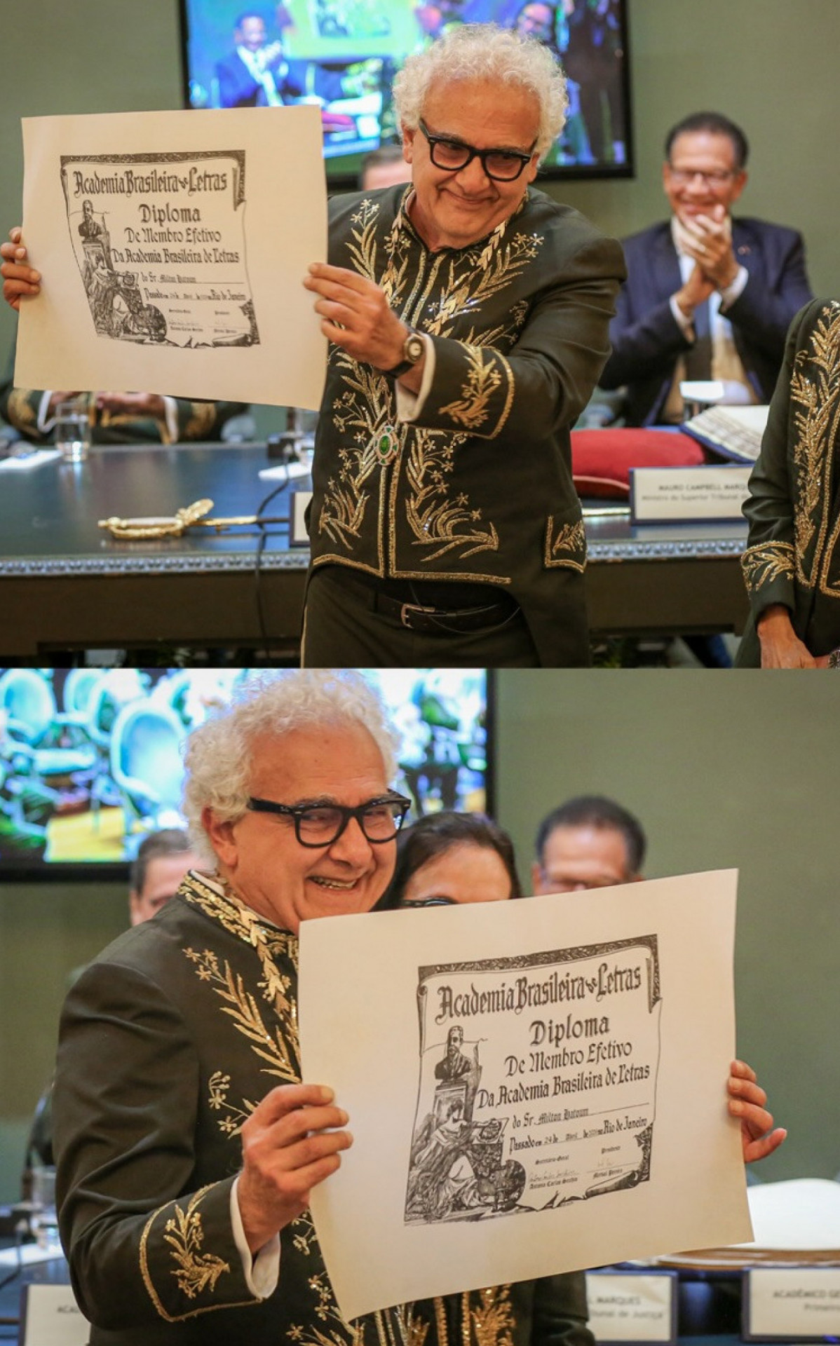 Cerim&ocirc;nia de posse do escritor Milton Hatoum na ABL - Divulga&ccedil;&atilde;o/ABL