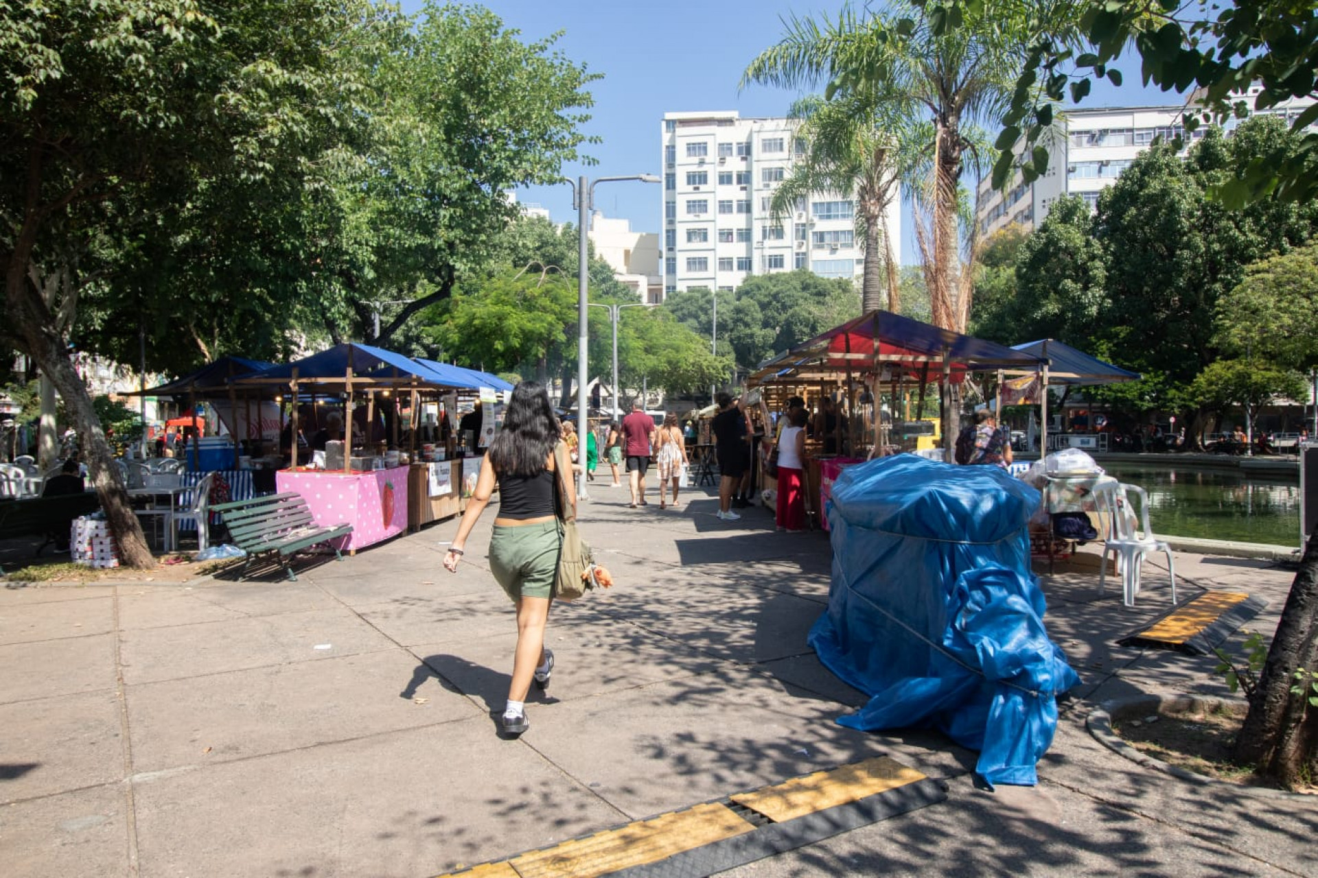 Moradores prestigiaram o aniversário da Praça Saens Peña neste sábado - Érica Martin / Agência O Dia