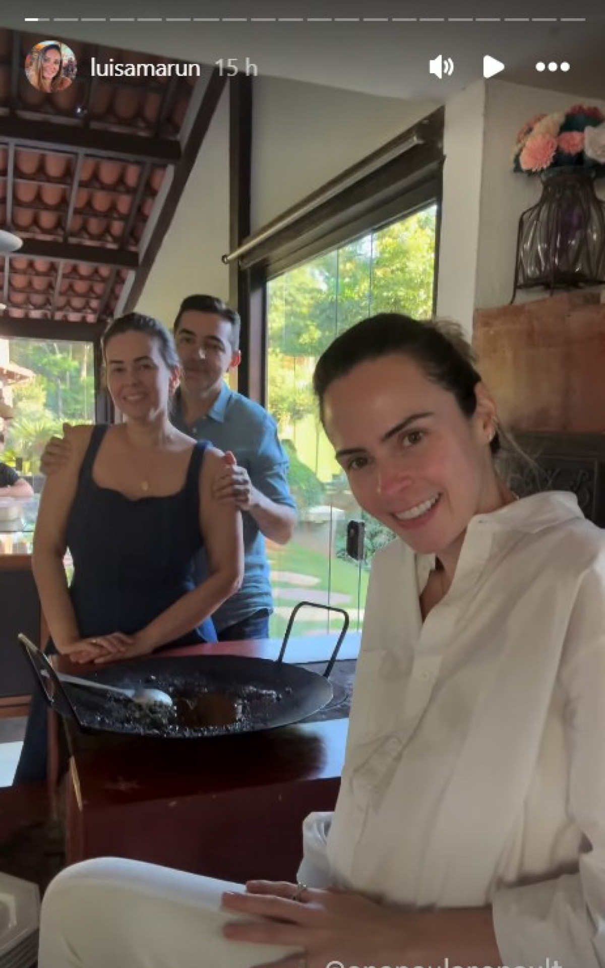 Ana Paula Renault , em sotry de Luísa Marun, reunida com amigos - Reprodução / Instagram