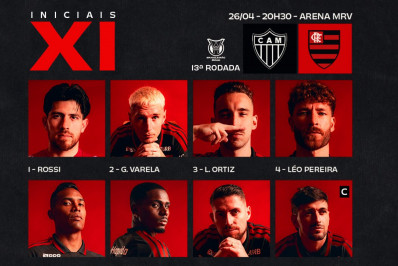 Em busca de mais uma vitória, Flamengo está escalado para encarar o Atlético-MG