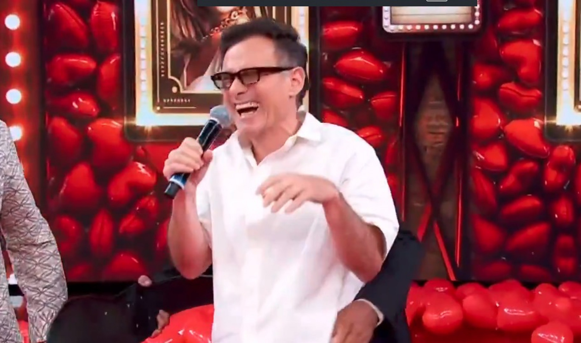 Enrique Diaz durante o 'Domingão com Huck' - Reprodução de vídeo