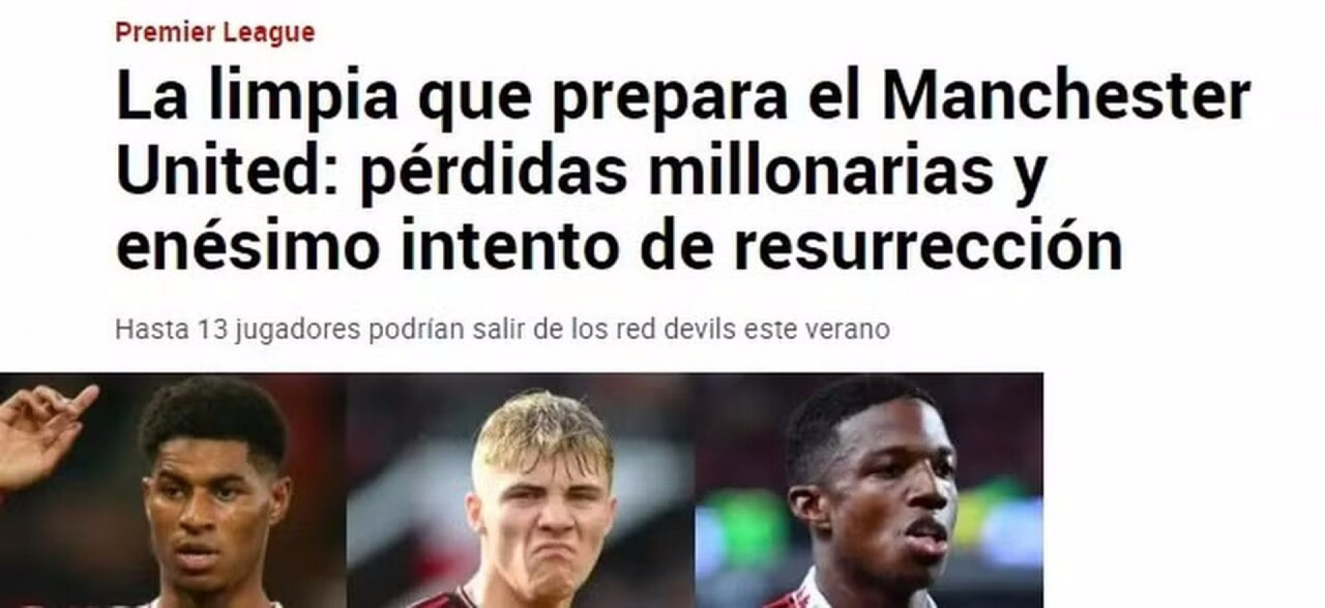 Manchester United prepara barca com 13 sa&iacute;das para reformula&ccedil;&atilde;o total