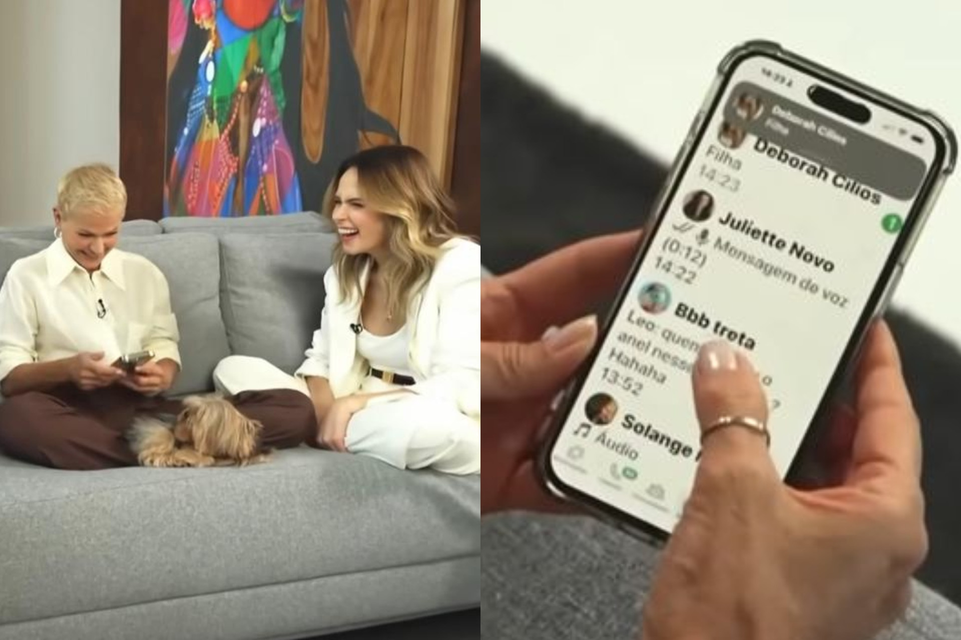 Xuxa revela grupo secreto com Anitta e Juliette para comentar 'BBB'; veja mensagens