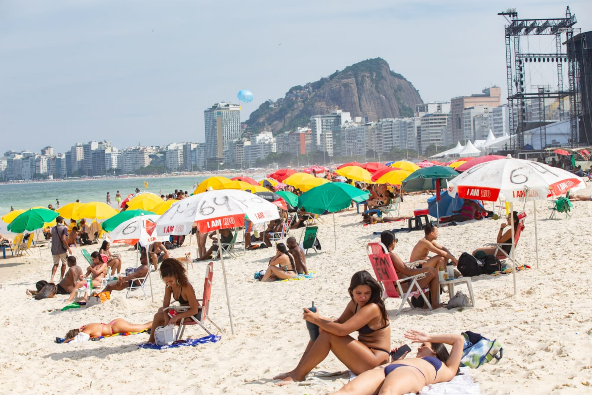 Praia de Copacabana, Zona Sul do Rio de Janeiro  - Érica Martin / Agência O Dia 