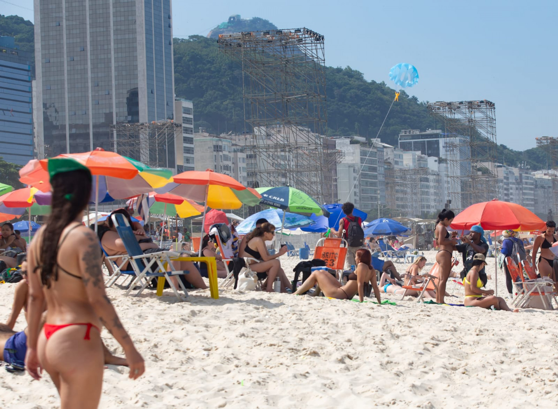 Praia de Copacabana, Zona Sul do Rio de Janeiro  - Érica Martin / Agência O Dia 