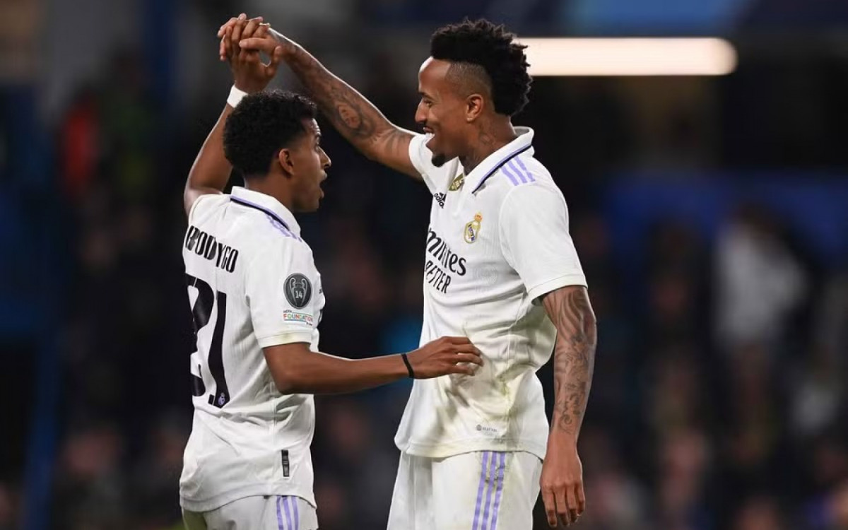 Rodrygo e Militão jogam juntos no Real Madrid
