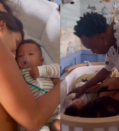 Thiaguinho flagra <br>Carol Peixinho dentro<br>do berço do filho