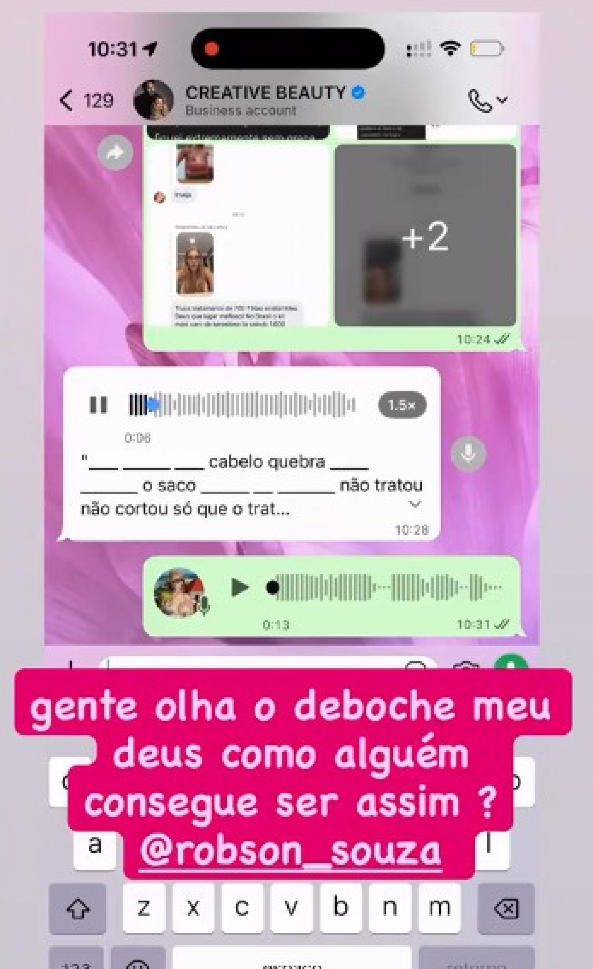 Conversa de Malévola com o cabeleireiro, Robson - Reprodução / Instagram