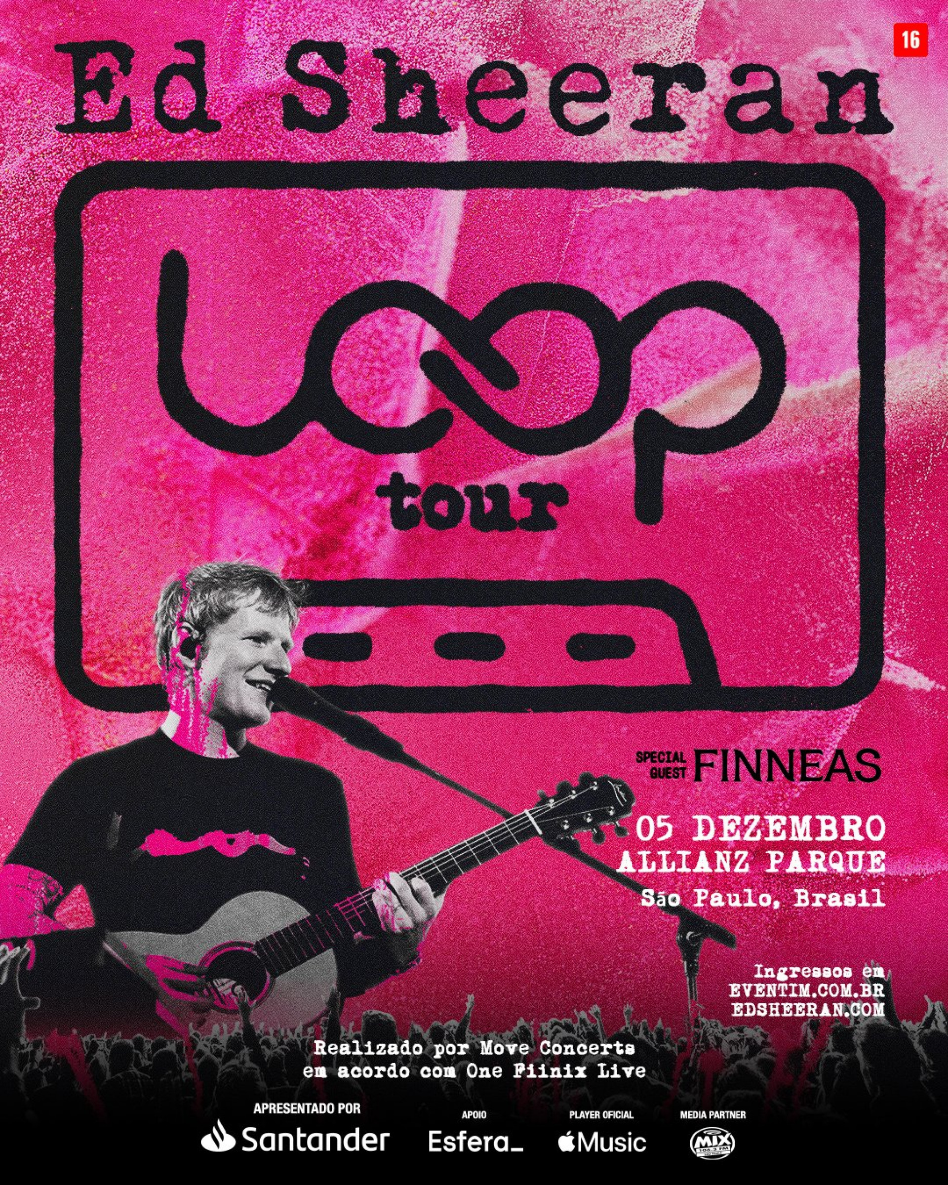 Ed Sheeran anuncia show único em São Paulo - Reprodução/X
