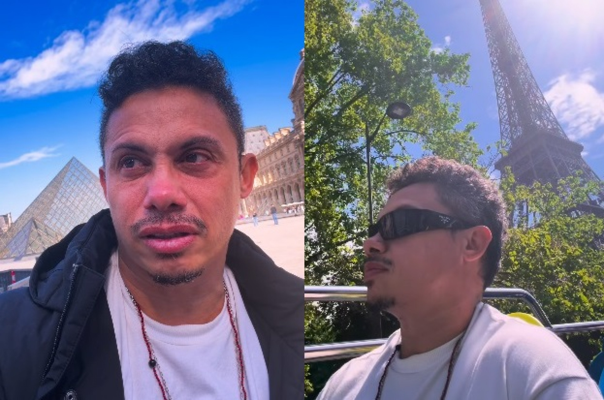 Silvero Pereira se emocionou ao conhecer a capital francesa  - Reprodução/Instagram 