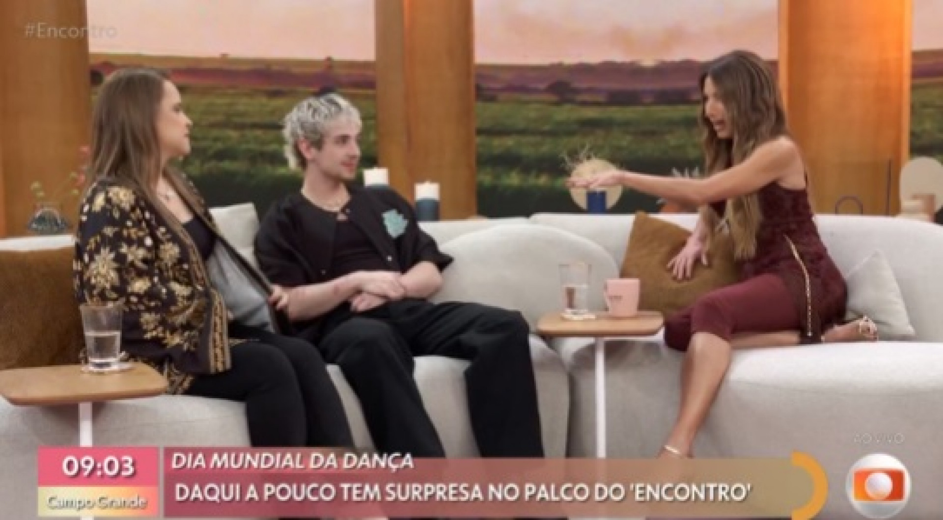 Juliano Floss participou com a mãe do 'Encontro com Patrícia Poeta' - Reprodução de Vídeo