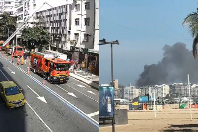 Incêndio atinge estabelecimento em Copacabana