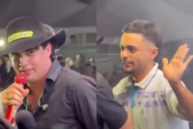 Natanzinho Lima interrompe show por suposta ameaça de fã e segurança aplica mata-leão 