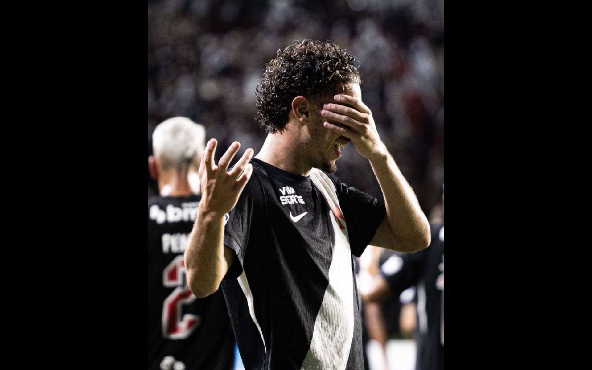 Nuno Moreira comemora gol marcado pelo Vasco sobre o Olimpia, em São Januário - Matheus Lima / Vasco
