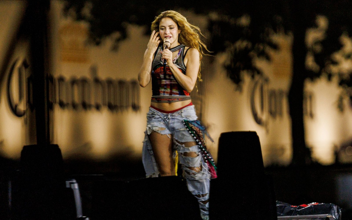 Shakira fez ensaio antes de megashow em Copacabana 