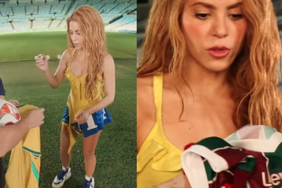 Vídeo: Shakira visita o Maracanã e ganha camisa de times cariocas