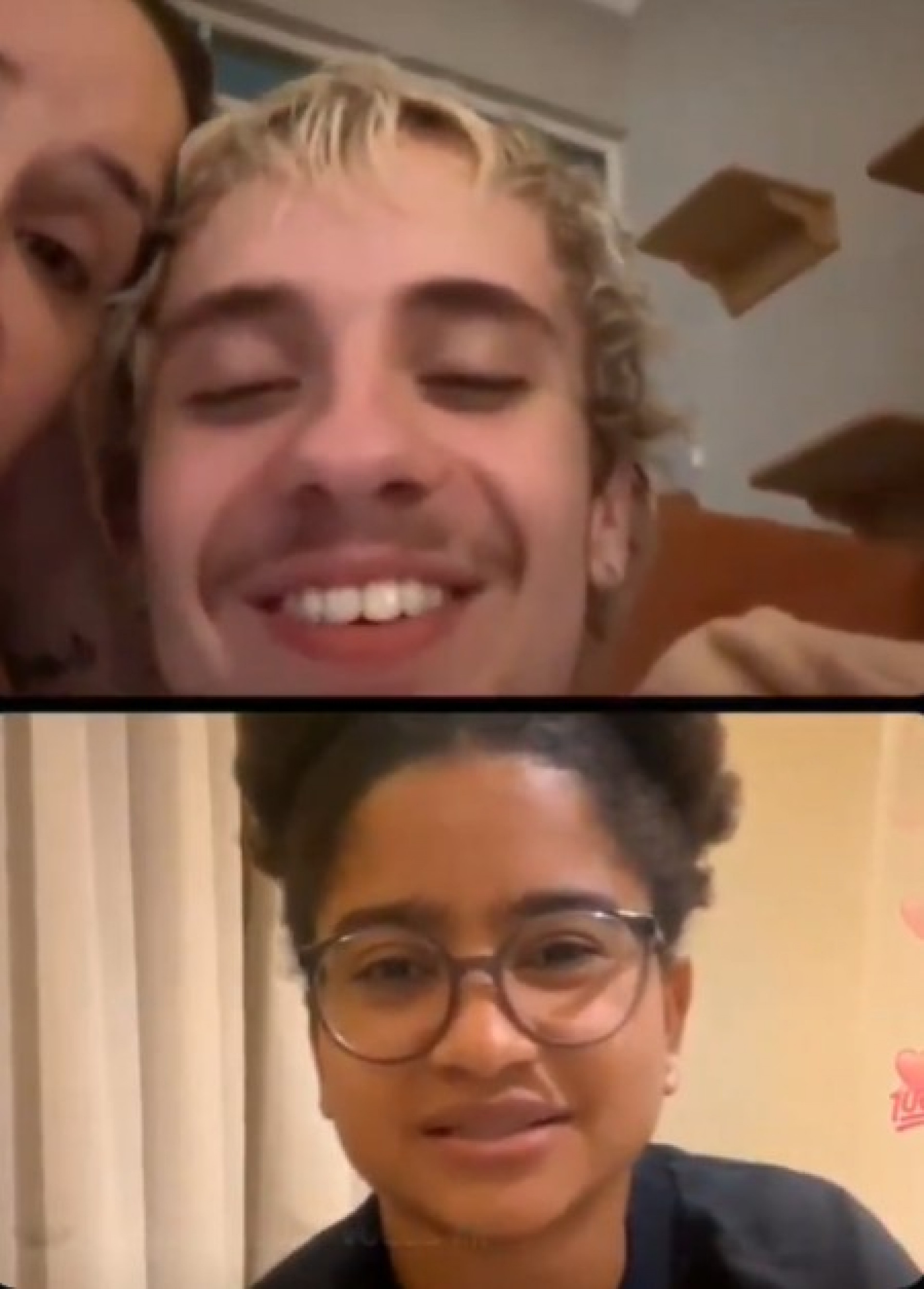 Juliano Floss e Milena Lage em live para o Instagram - Reprodução / Instagram