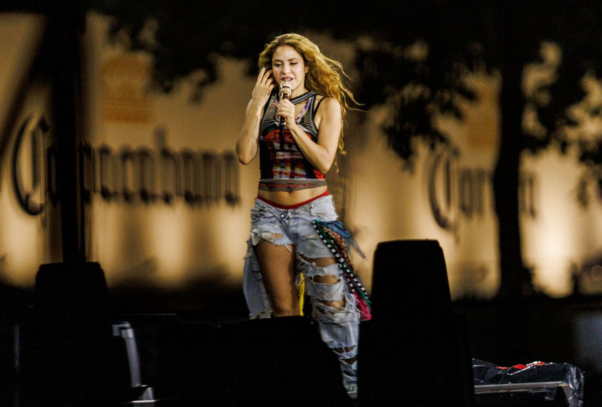Shakira fez ensaio antes de megashow em Copacabana  - Clayton Felizardo/Brazilnews