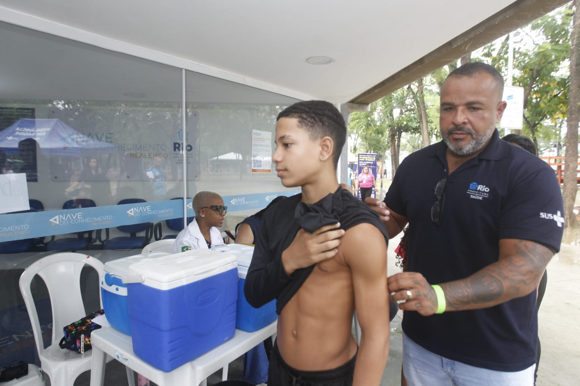Ação também ofereceu serviço de vacinação no Parque Susana Naspolini - Reginaldo Pimenta / Agência O Dia