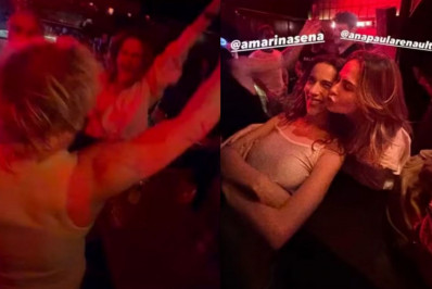 Juliano Floss curte balada com Ana Paula Renault e Marina Sena