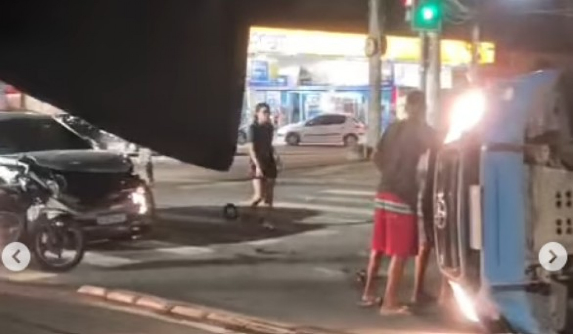 Acidente aconteceu na Rua Felipe Cardoso, em Santa Cruz - Reprodução / Redes Sociais