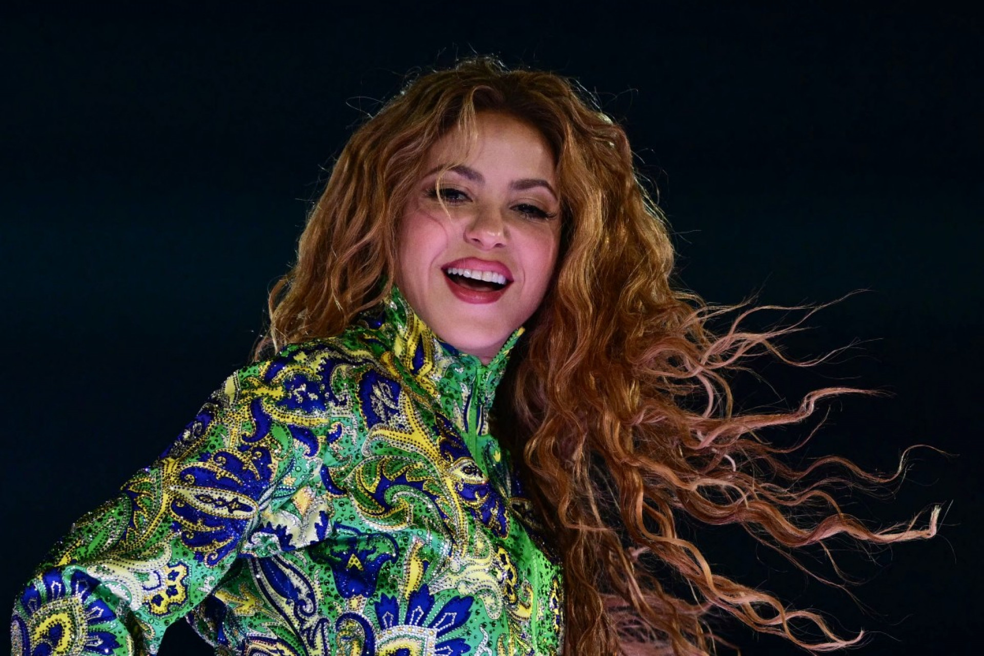 Colombian singer Shakira performs during a free concert at Copacabana beach in Rio de Janeiro, Brazil on May 2, 2026. (Photo by Pablo PORCIUNCULA / AFP) - PABLO PORCIUNCULA/AFP