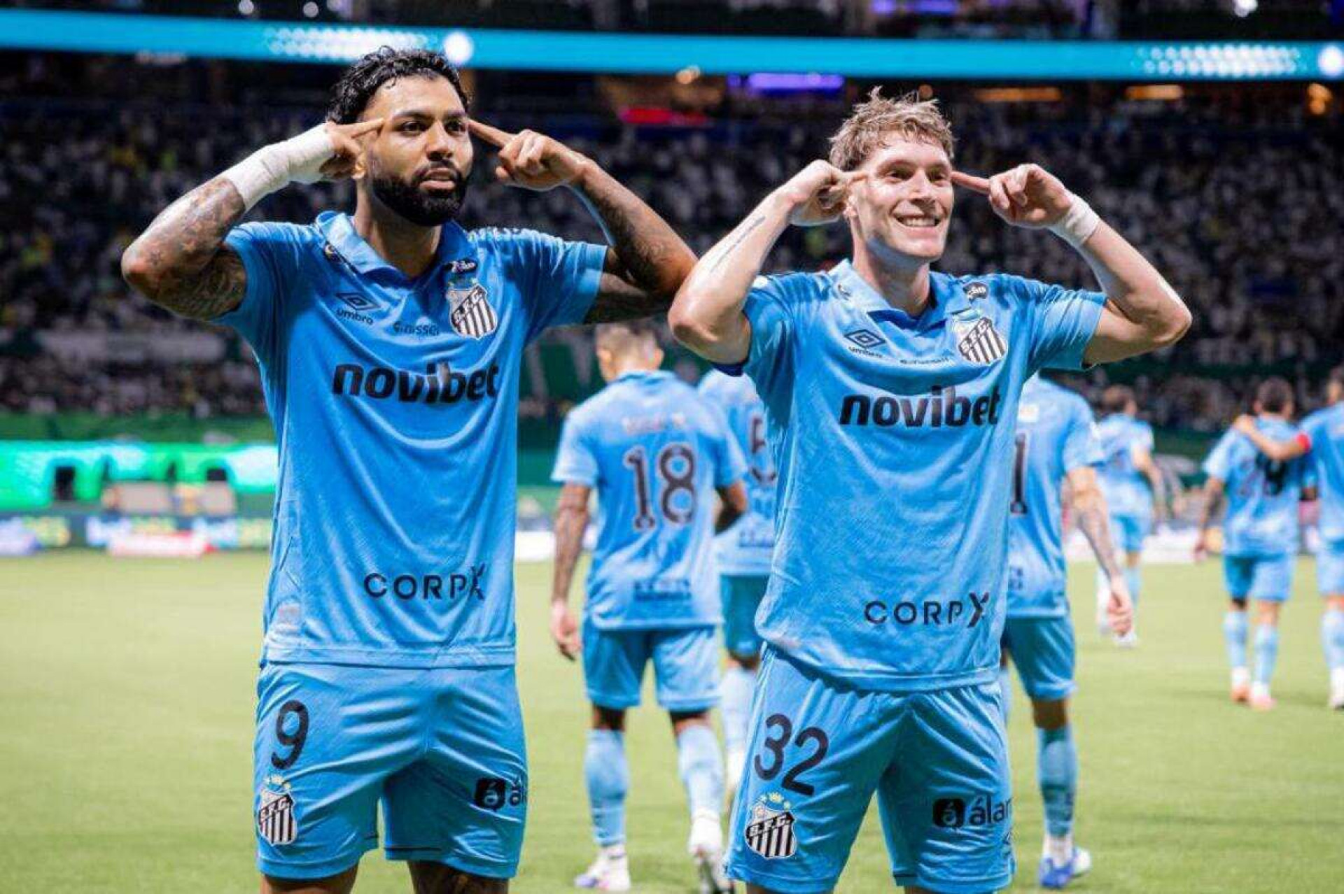 Palmeiras e Santos empatam no Allianz em jogo emocionante
