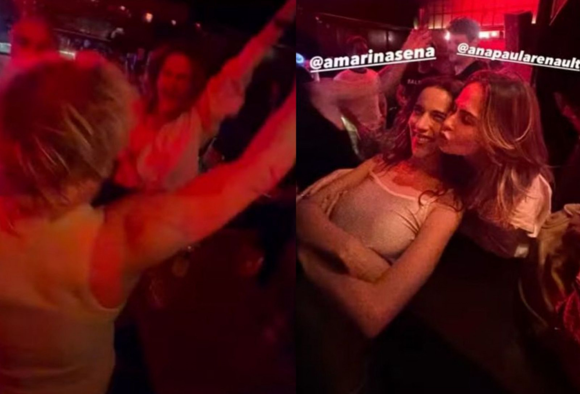Juliano Floss curte balada com Ana Paula Renault e Marina Sena