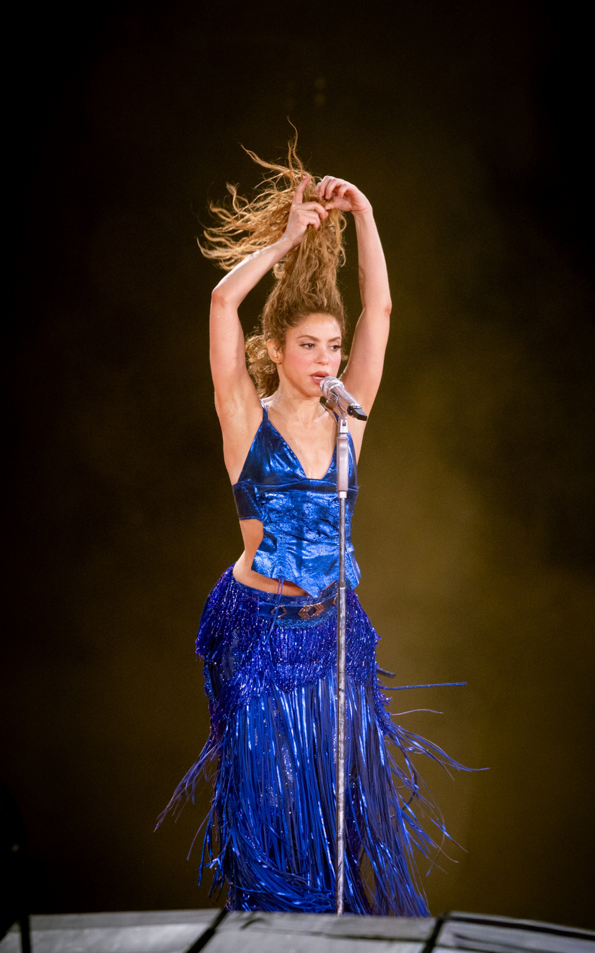 Shakira durante megashow na Praia de Copacabana