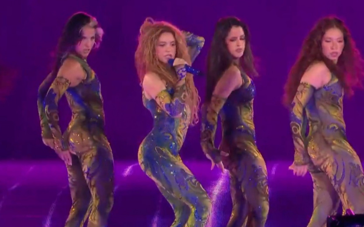 Shakira durante megashow na Praia de Copacabana
