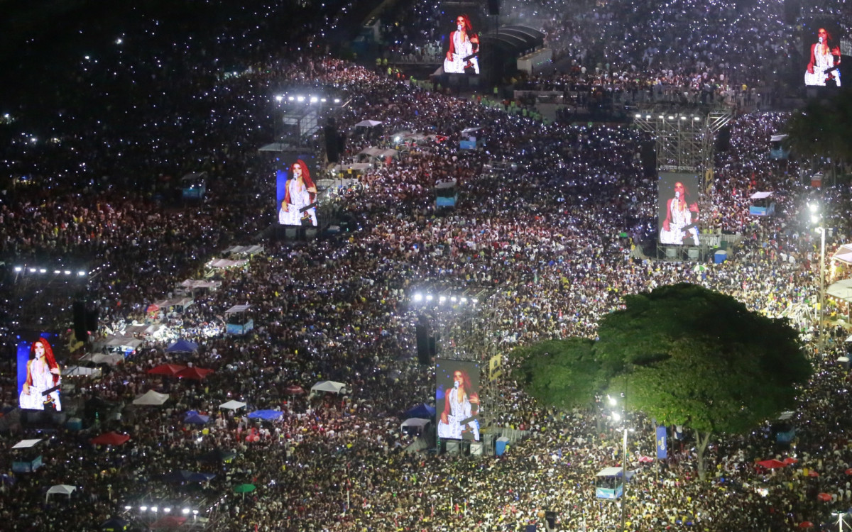 Riotur registrou público de dois milhões de pessoas em show