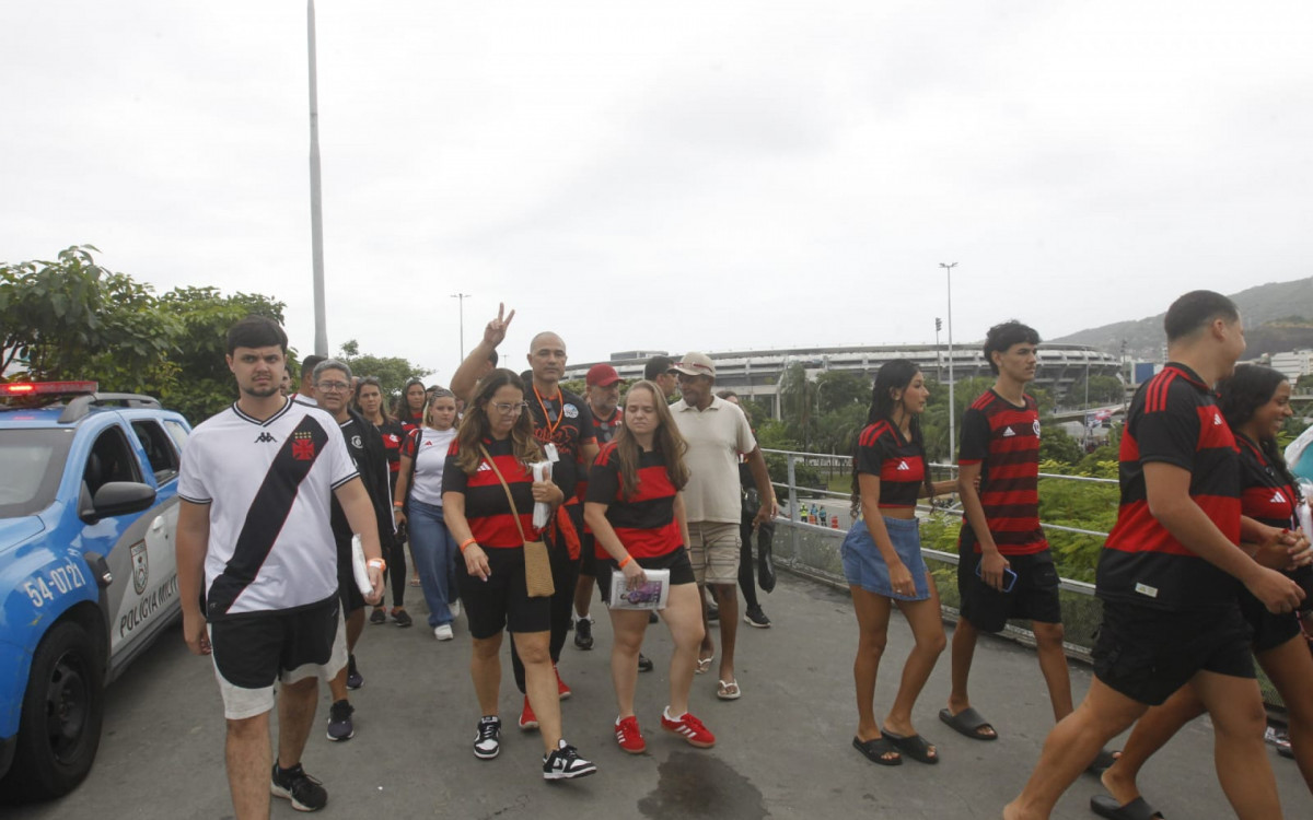 Movimentação no Maracanã para o clássico entre Flamengo x Vasco