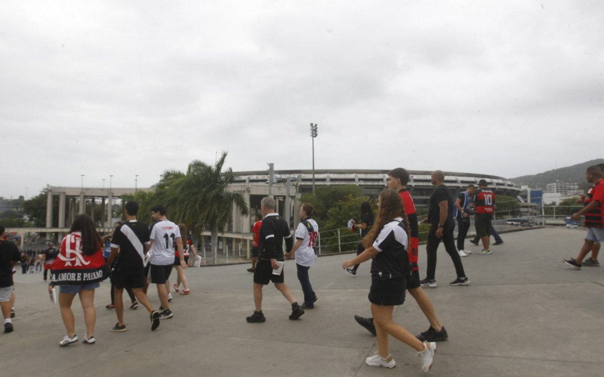 Movimentação no Maracanã para o clássico entre Flamengo x Vasco