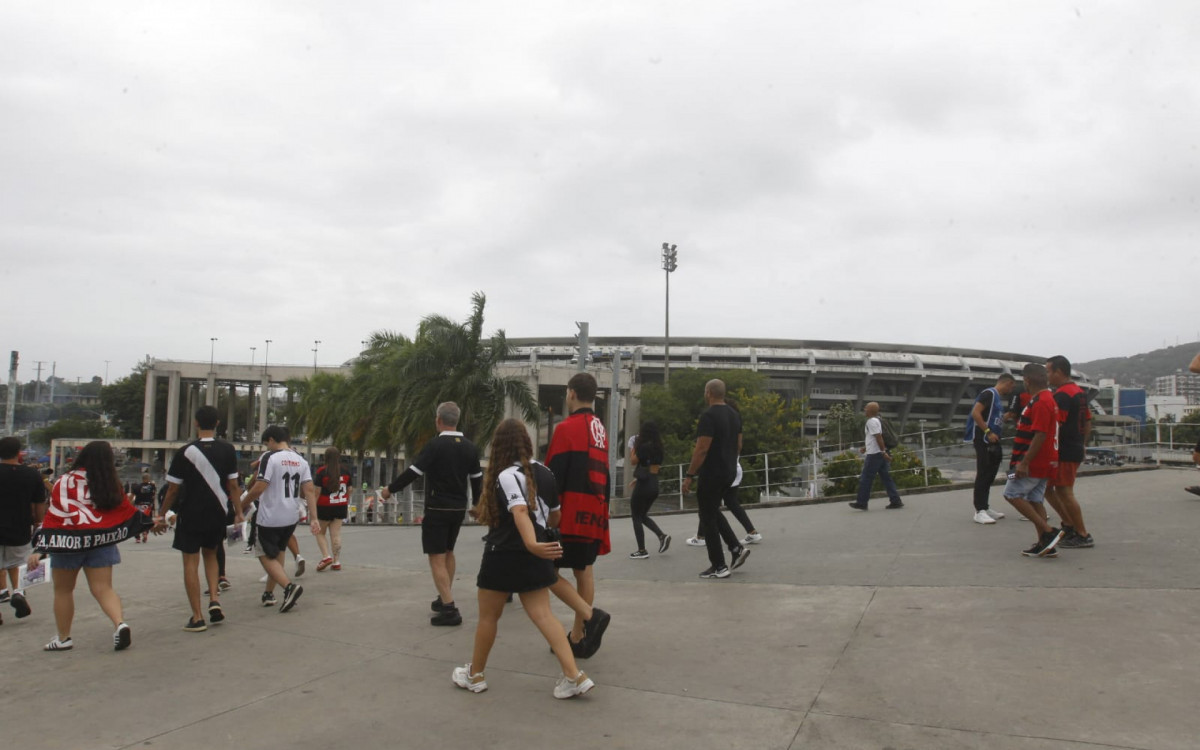 Movimentação no Maracanã para o clássico entre Flamengo x Vasco