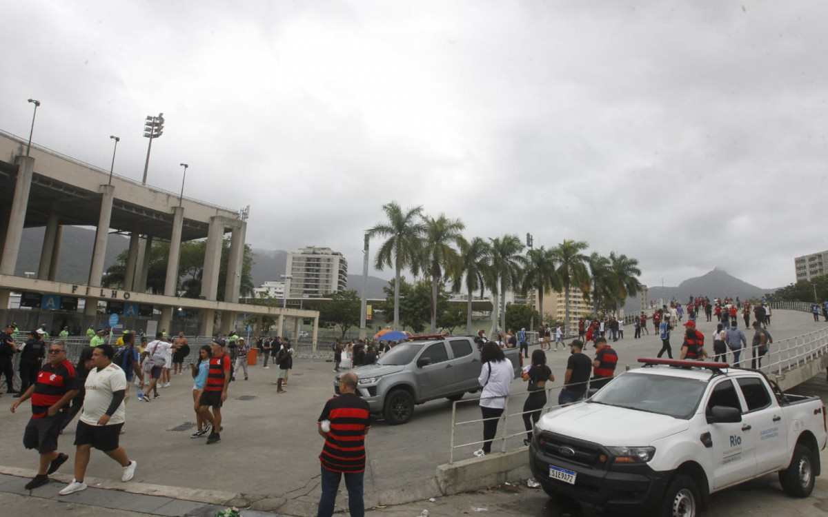 Movimentação no Maracanã para o clássico entre Flamengo x Vasco