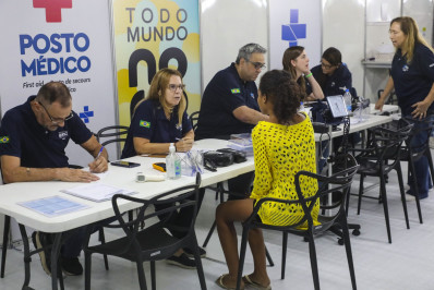 Postos médicos atendem 400 pessoas durante esquema especial do show da Shakira