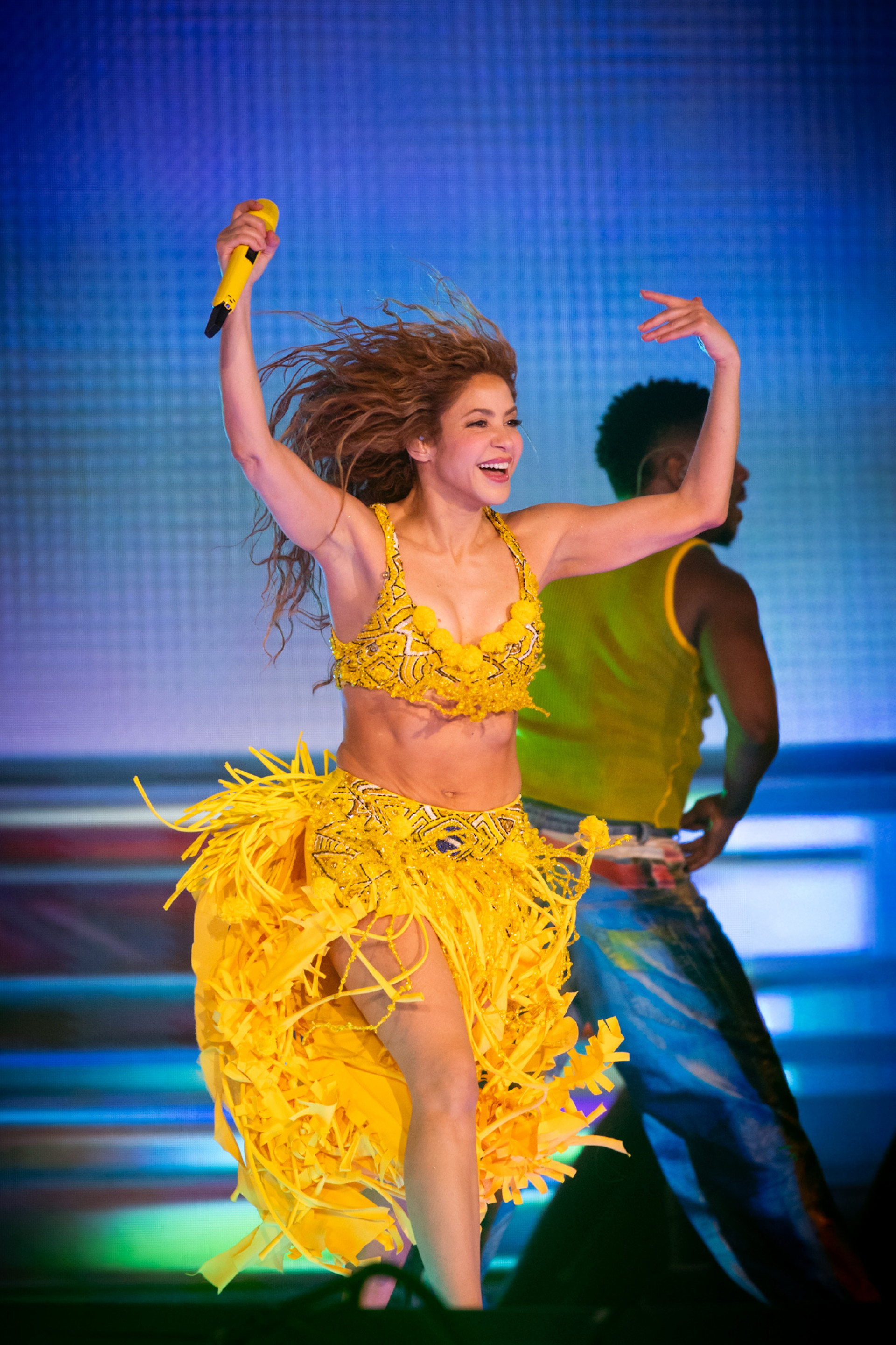 Shakira durante megashow em Copacabana - Isabella Mendez / Brazil News