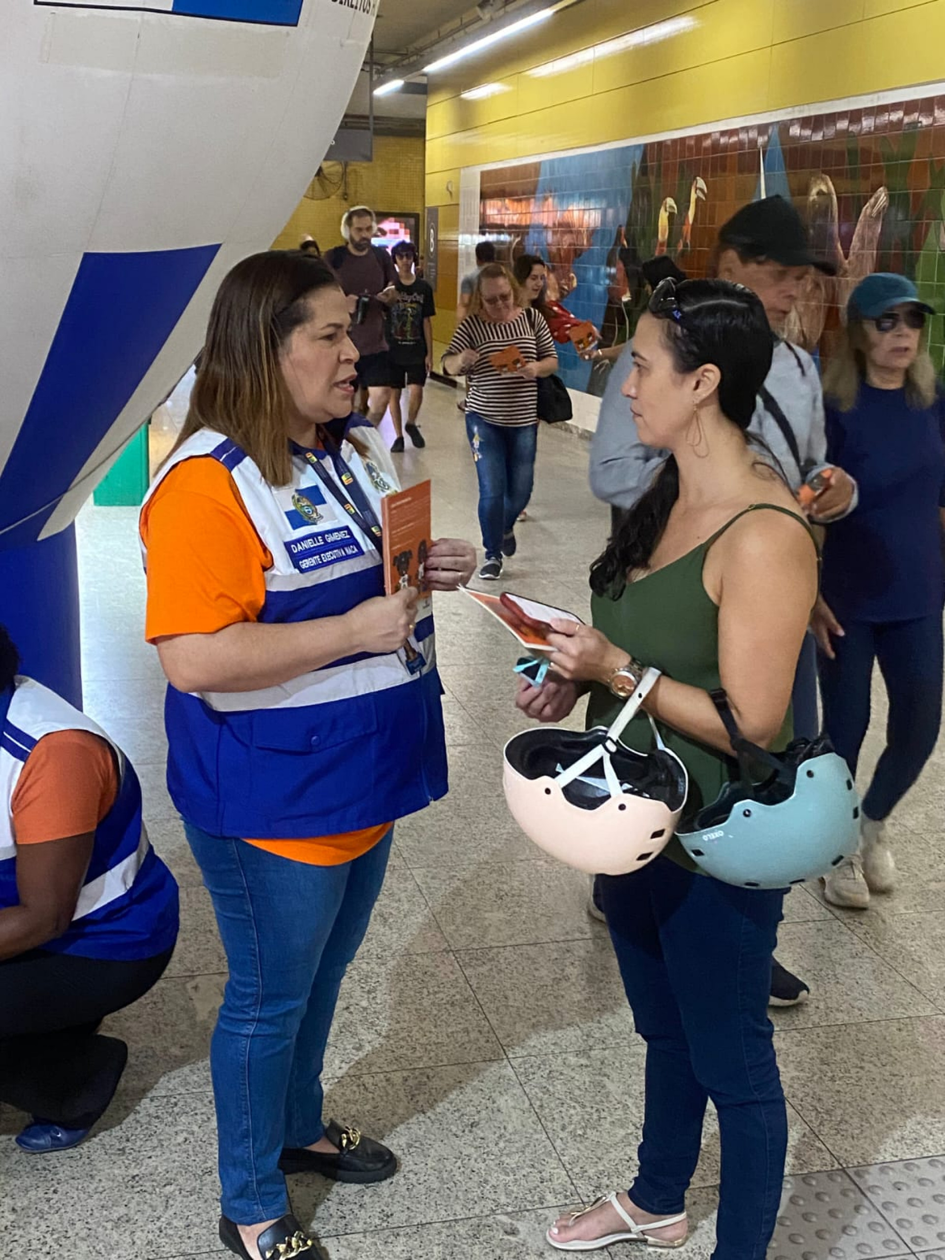 Ação de conscientização chegou a estações de metrô - Divulgação