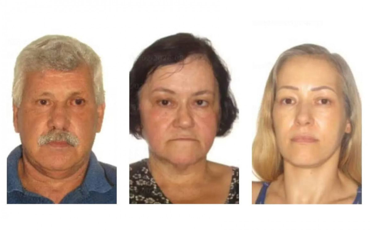 Vítimas Silvana Germann de Aguiar, Dalmira Germann de Aguiar e Isail Vieira de Aguiar - Reprodução