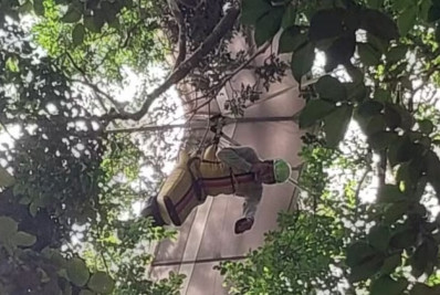 Homem perde controle de asa-delta e fica preso em árvore a 30 metros de altura no Jardim Botânico