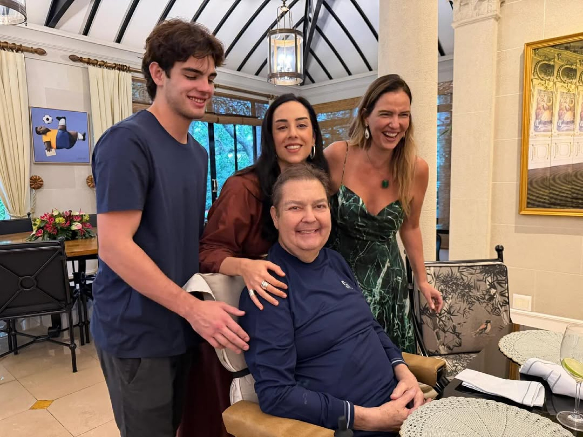 Rodrigo, Faustão, Lara e Luciana Cardoso - Reprodução do Instagram