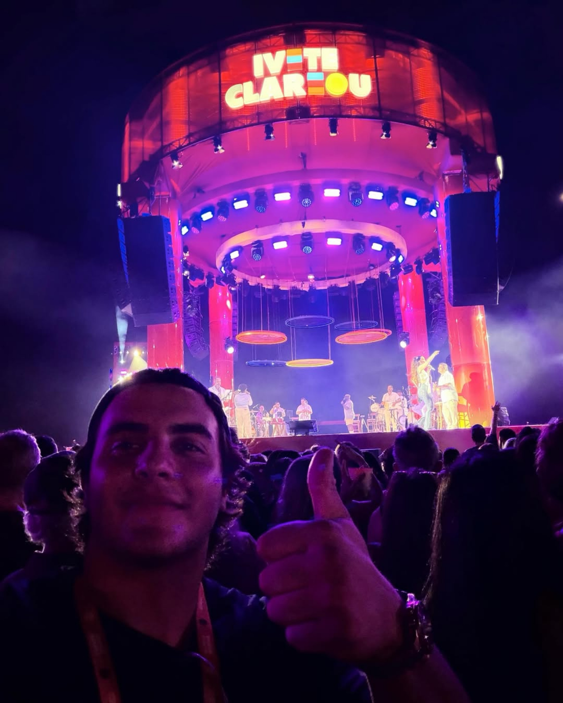 Marcelo Sangalo no show da mãe no Rio - Reprodução / Instagram