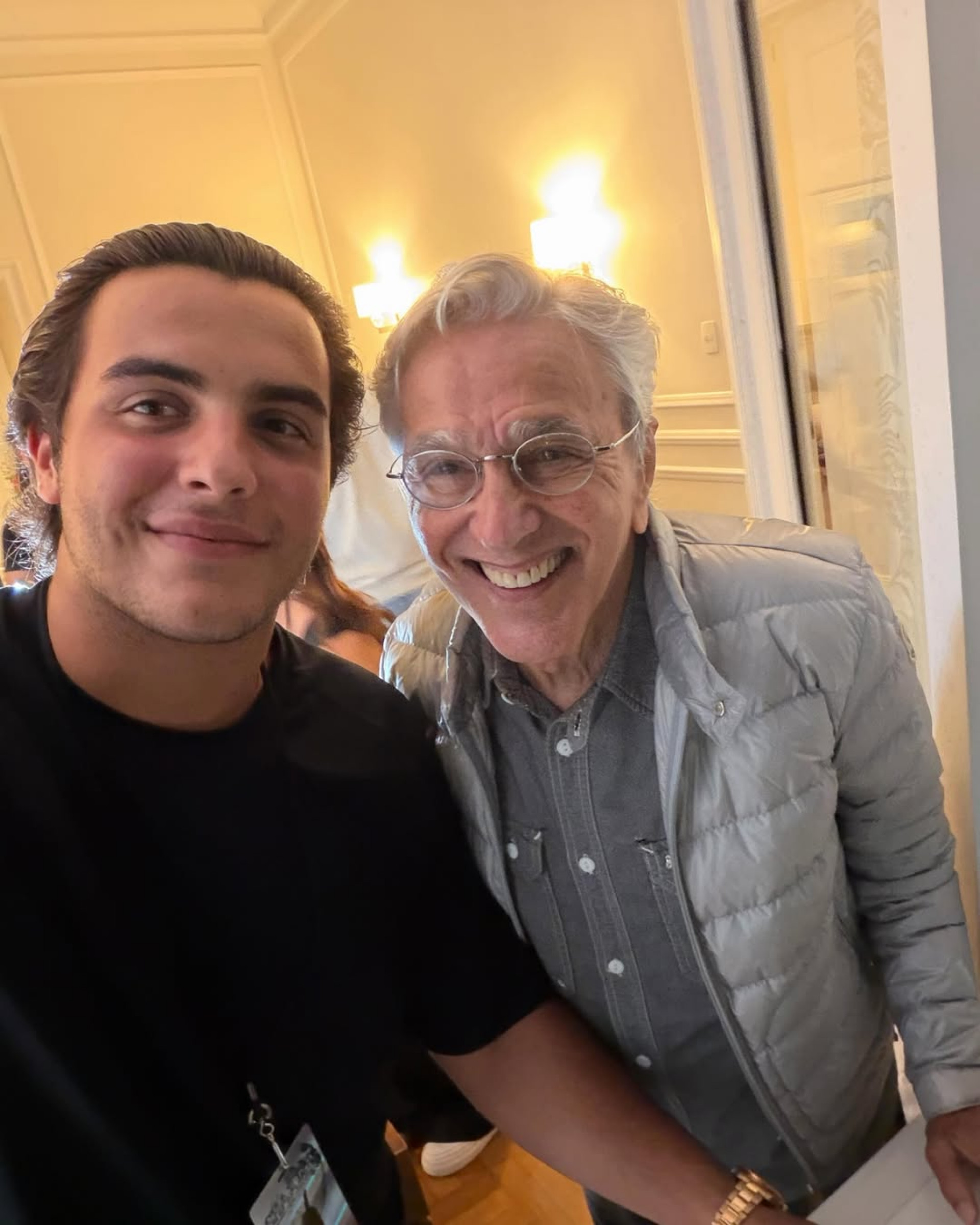 Marcelo Sangalo surge Caetano Veloso em bastidores de show no Rio - Reprodução / Instagram