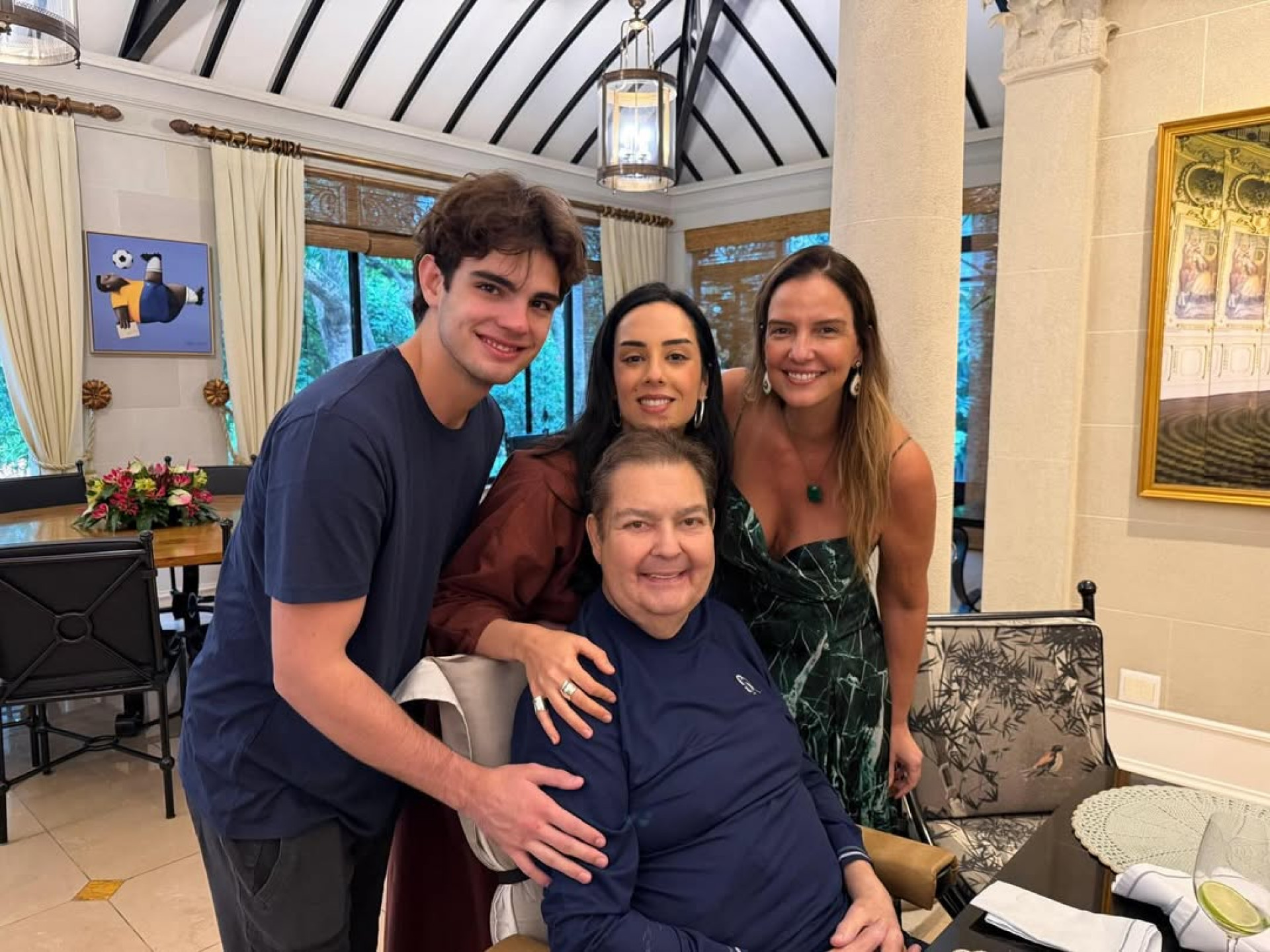 Rodrigo, Faustão, Lara e Luciana Cardoso - Reprodução do Instagram