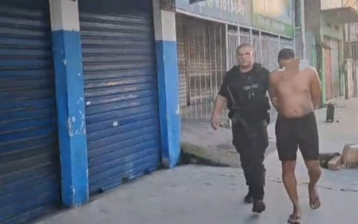Momento da prisão de Thiago