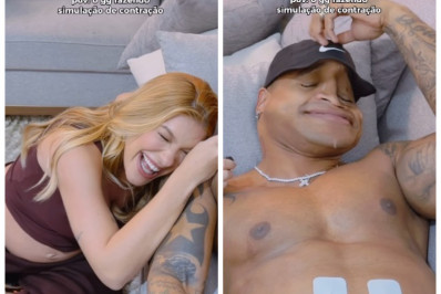 Grávida, Lore Improta coloca Léo Santana para testar dor do parto e reação viraliza; Assista!