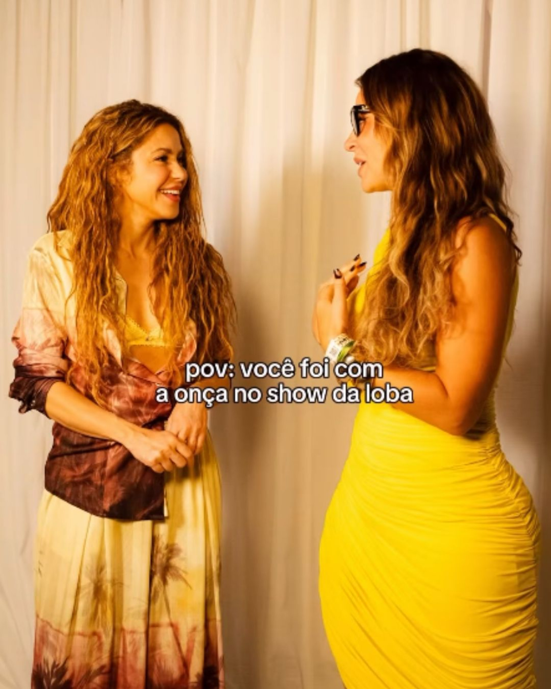 Paolla Oliveira se encontra com Shakira em bastidores de show em Copacabana - Reprodução/Instagram