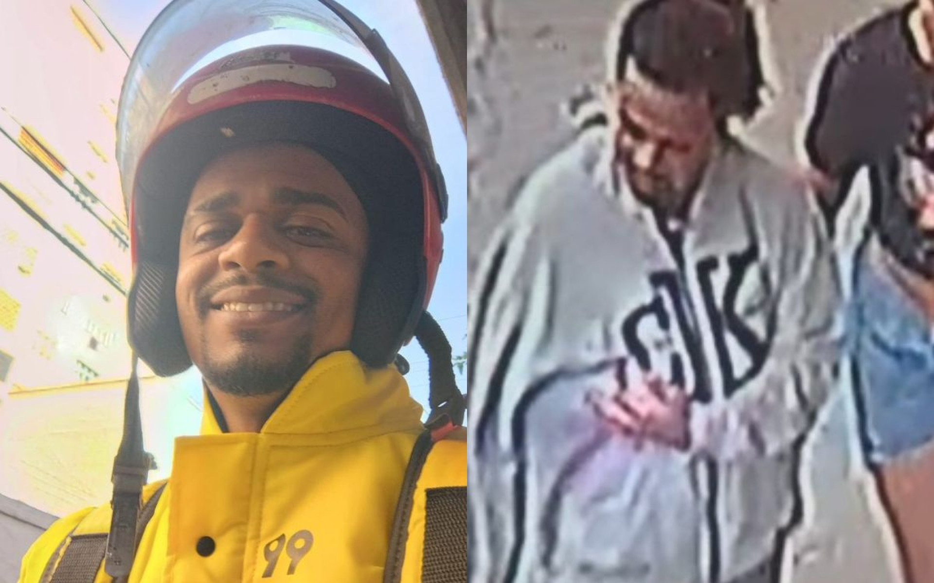 Guilherme Fernando com o braço machucado a caminho do Hospital Miguel Couto - Arquivo pessoal