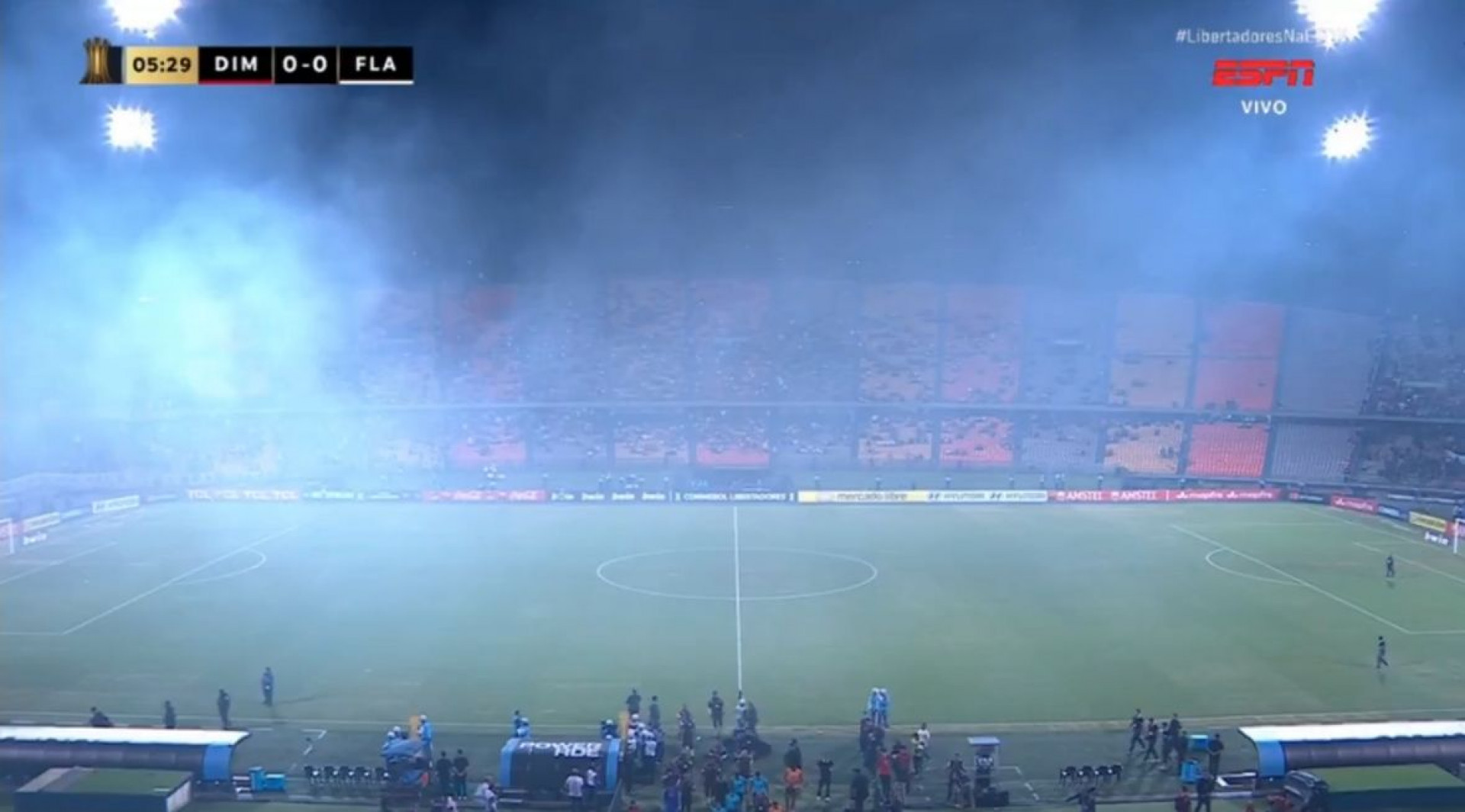 Confusão que cancelou Independiente Medellín x Flamengo teve nove pessoas detidas