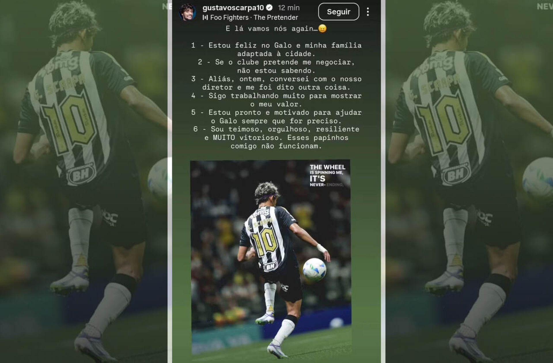 Scarpa rebate rumores de sa&iacute;da do Atl&eacute;tico: “Esses papinhos comigo n&atilde;o funcionam”